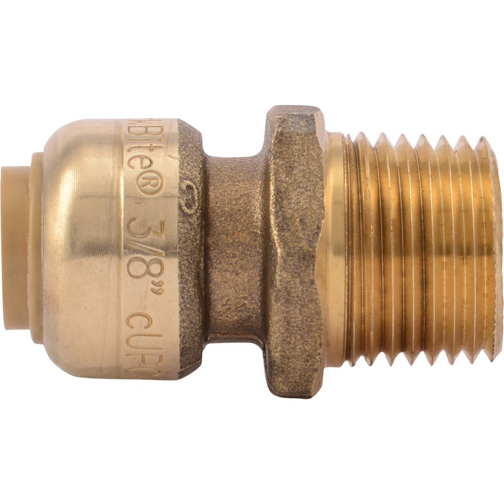 SharkBite® U118LF Lead-Free Brass Push-to-Connect Male Adapter - 3/8" x 1/2" MPT