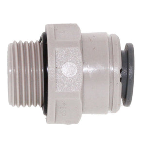 John Guest 3/8" x 3/8" [BSPP] Acetal Male Connector - Gray