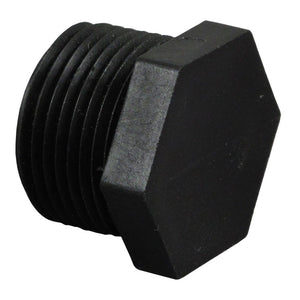 Pipe Plug Hex Head - 3/4" MNPT Polypro Black