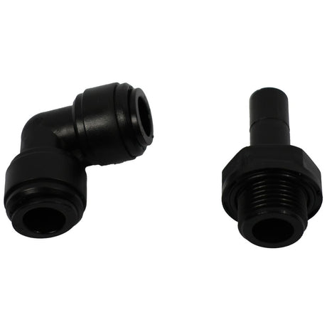 NeoFit - Acetal Black Male Elbow Swivel- 10mm tube OD x 3/8"BSP[P]