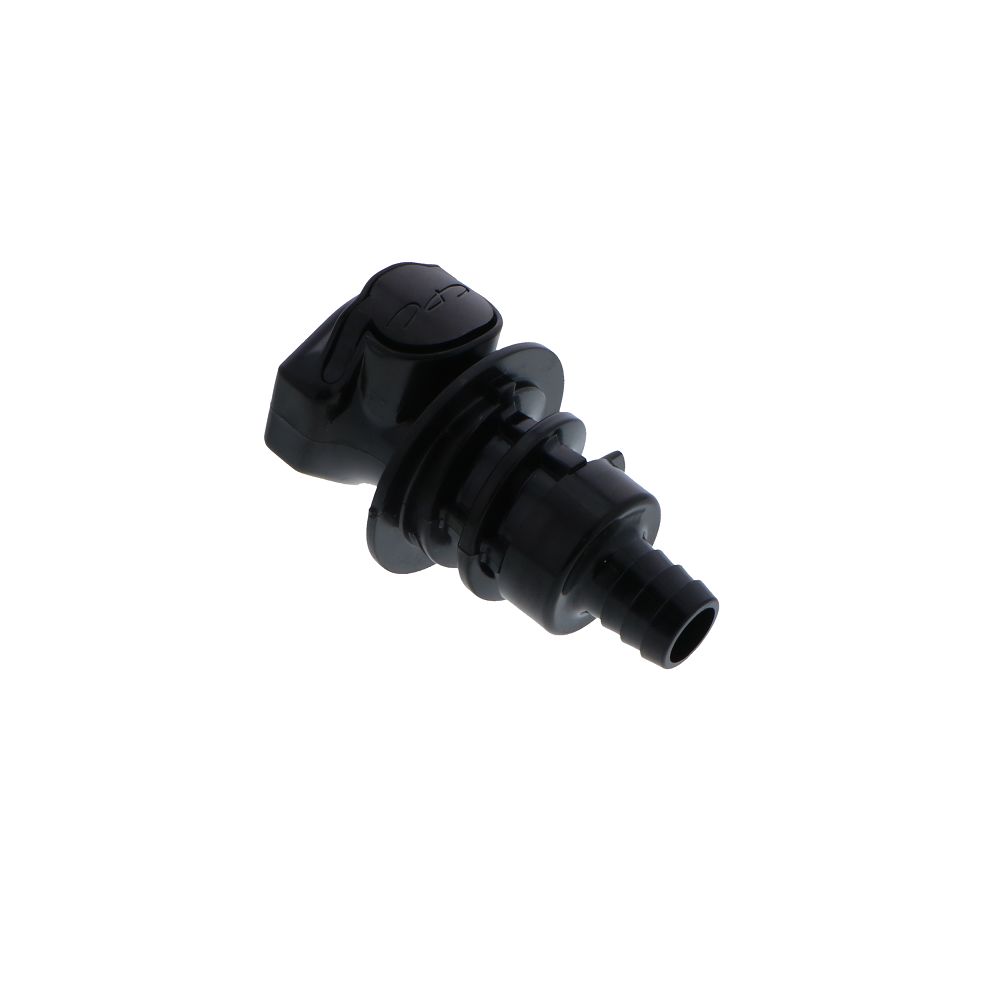 HFCD16857 Valved Panel Mount Hose Barb Coupling Body 1/2 ID Barb