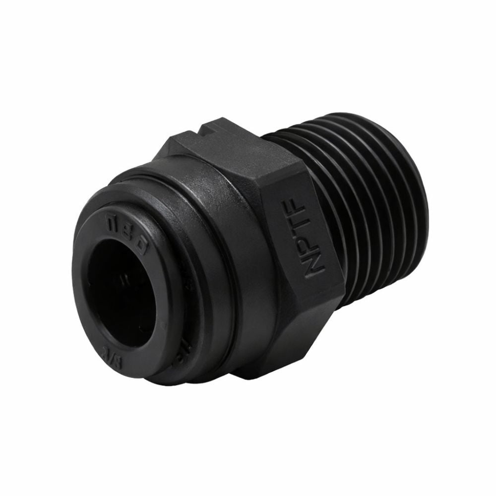 NeoFit - Acetal Black Male Connector 3/8" tube x 3/8"BSP[P]