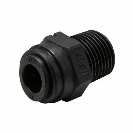 NeoFit - Acetal Black Male Connector 3/8" tube x 3/8"BSP[P]