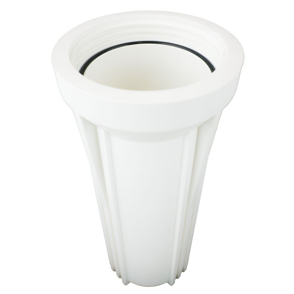 10" Neo-Pure SlimLine Flat Cap Housing NSF White Cap/White Sump 1/2" No Pressure Relief