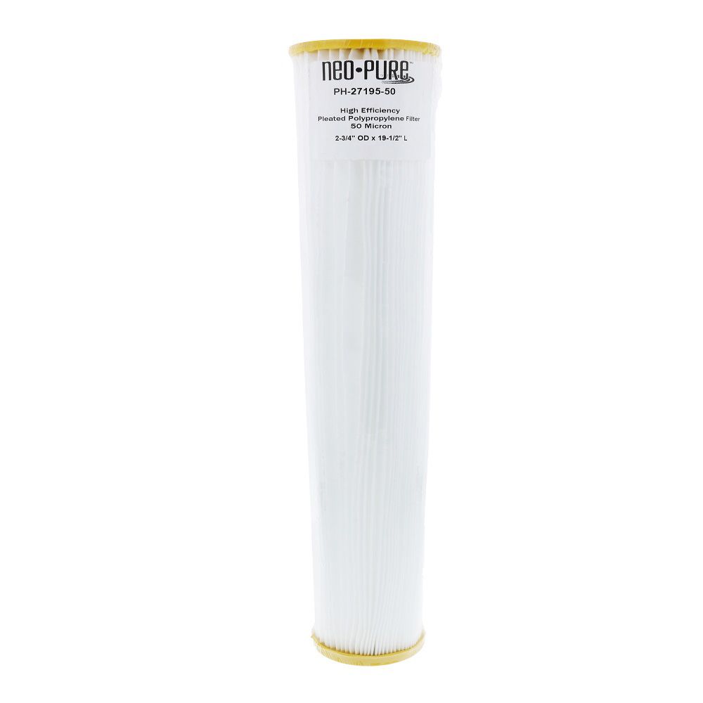Neo-Pure PH-27195-50 19-1/2" High Efficiency Pleated Filter 50 micron
