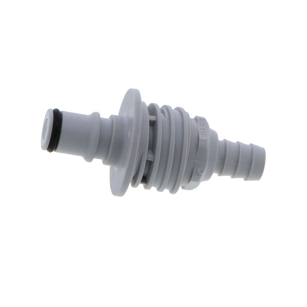 NS4D42006 Valved Panel Mount Hose Barb Coupling Insert 3/8 ID Barb