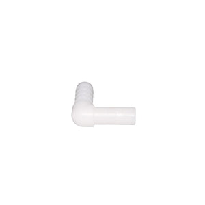 NeoFit - Acetal White Stem Barb Elbow Connector 8mm [5/16"] stem x 1/4"barb