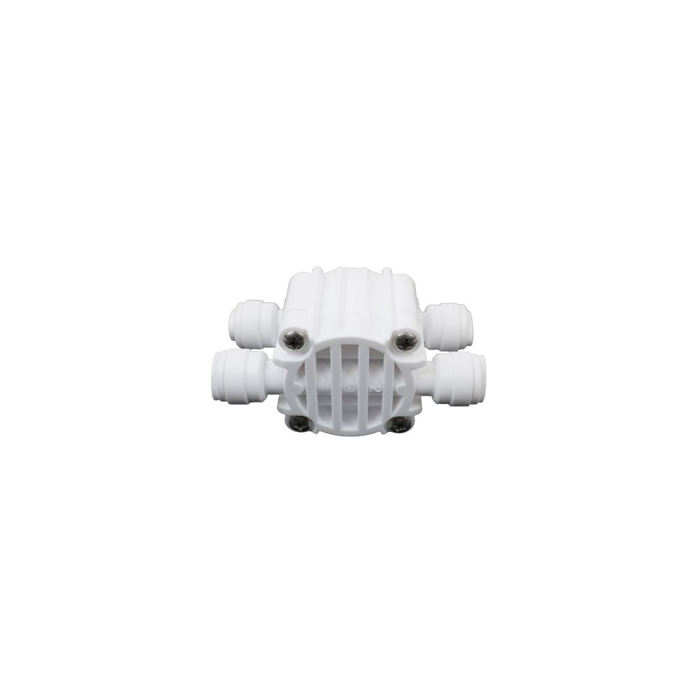 Automatic Shut Off Valve 4 Way 1/4 QC White