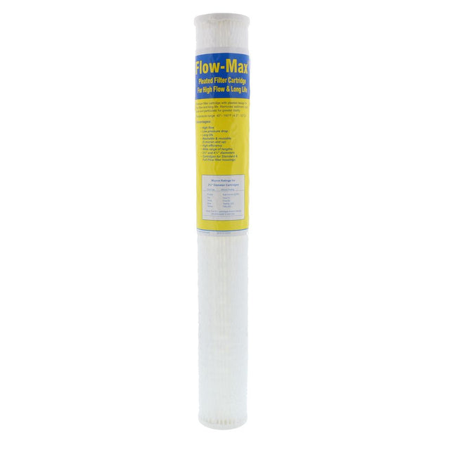 20" x 2-3/4" Flow-Max Pleated Poly - 5 mic