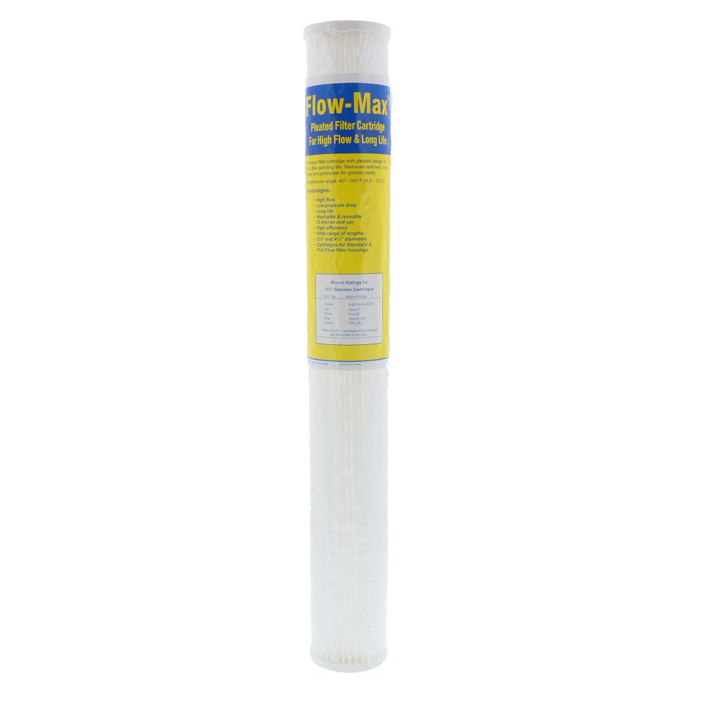 20" x 2-3/4" Flow-Max Pleated Poly - 20 mic
