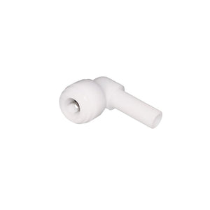 NeoFit - Acetal Natural White Stem Elbow 1/4" tube x 3/8" stem