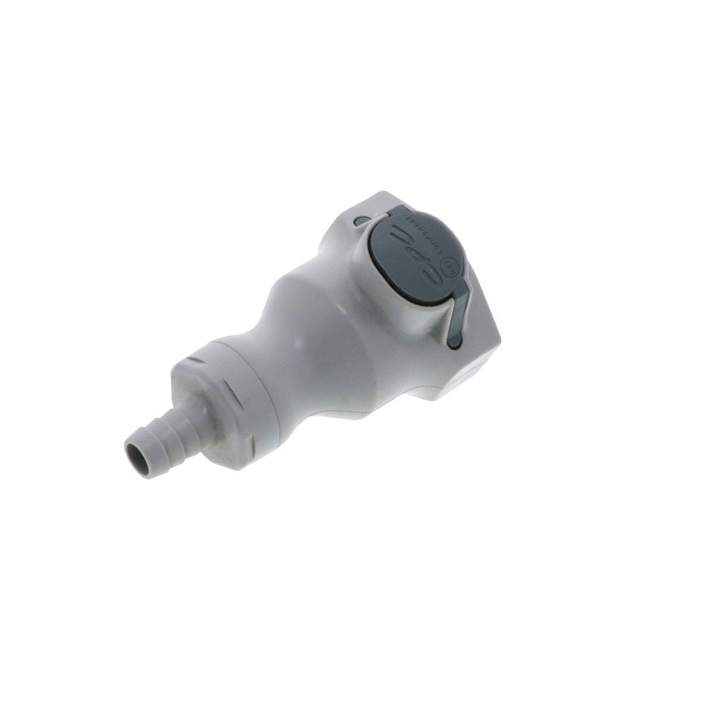 UDC Valved In-Line Hose Barb Coupling Body - 3/8 ID Barb Buna-N O-Ring