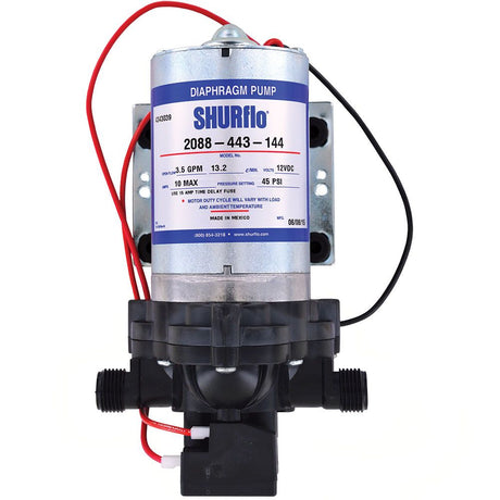 SHURflo 2088-443-144 Delivery Pump 3.5 GPM 45 PSI 12VDC 1/2 NPS