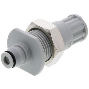 NS1D48042812 Valved In-Line Coupling Insert 1/4-28 Flat Bottom Port