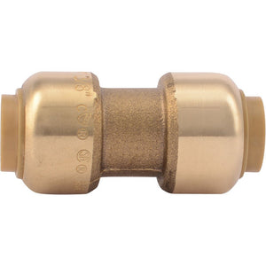 SharkBite® U006LF Lead-Free Brass Push-to-Connect Coupling - 3/8" x 3/8"