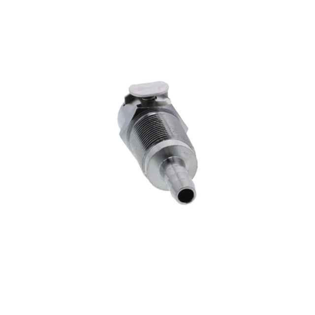 LCD16004V Valved Panel Mount Hose Barb Coupling Body 1/4 ID Barb FKM Seal