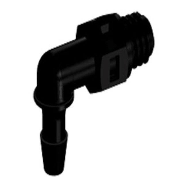 ME331 Elbow Fitting Black Nylon Tapered 10-32 X 3/32 HB