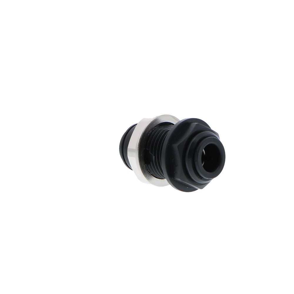 John Guest Bulkhead Connector BLACK ACETAL - 10mm x 10mm