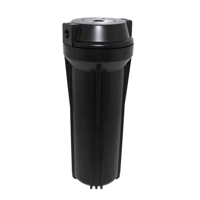 10" Neo-Pure SlimLine Flat Cap Housing NSF Black Cap/Black Sump 1/2" No Pressure Relief