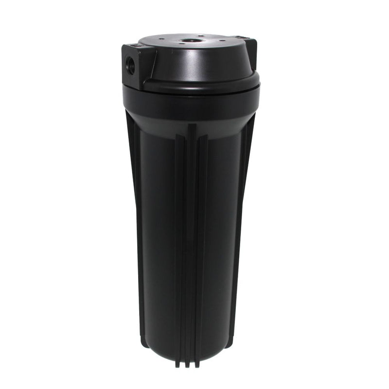 10" Neo-Pure SlimLine Flat Cap Housing NSF Black Cap/Black Sump 1/2" No Pressure Relief