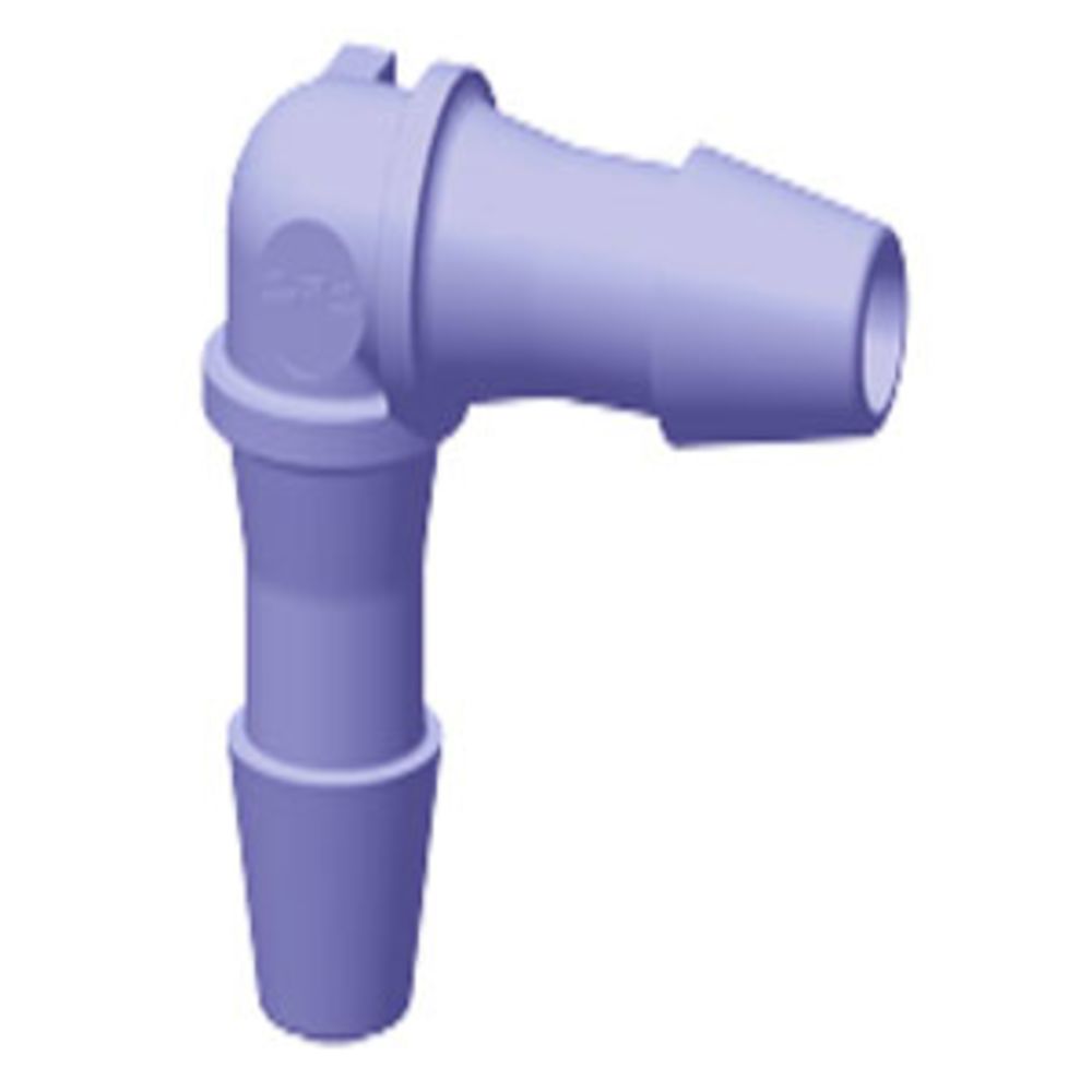 HE691 Elbow Fitting Purple Tint Polycarbonate 3/16 HB X 3/16 HB