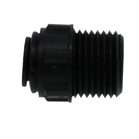 John Guest Male Connector NPTF Black Polypropylene  - 3/8 x 1/2 NPTF