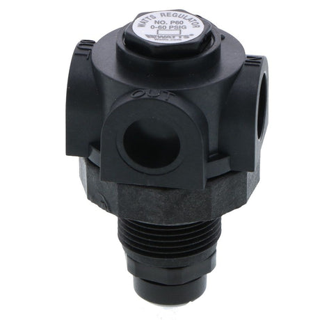 Watts P60 Series Miniature Plastic Water Pressure Regulator - 2 Way - 1/4" FNPT 0-125 psi