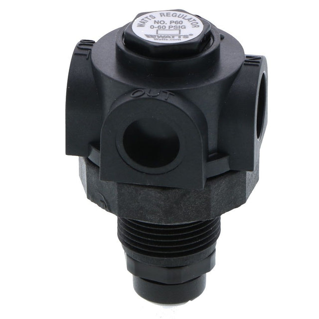 Watts P60 Series Miniature Plastic Water Pressure Regulator - 2 Way - 1/4" FNPT 0-60 psi