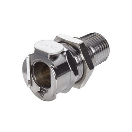 LCD15004 Valved Panel Mount Male Thread Coupling Body 1/4 NPT
