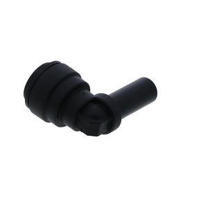 John Guest Stem Elbow Connector Black Polypropylene - 3/8 Stem x 3/8