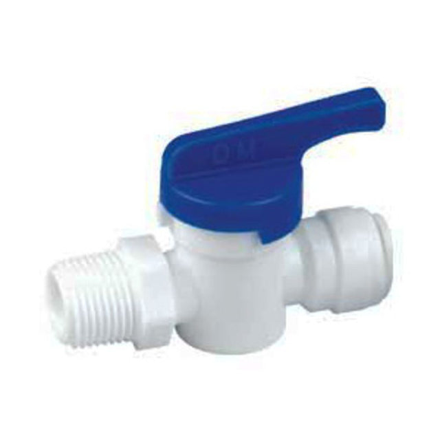DMfit Hand Valve Male Connector - 1/4" Push-in x 1/4" NPTF