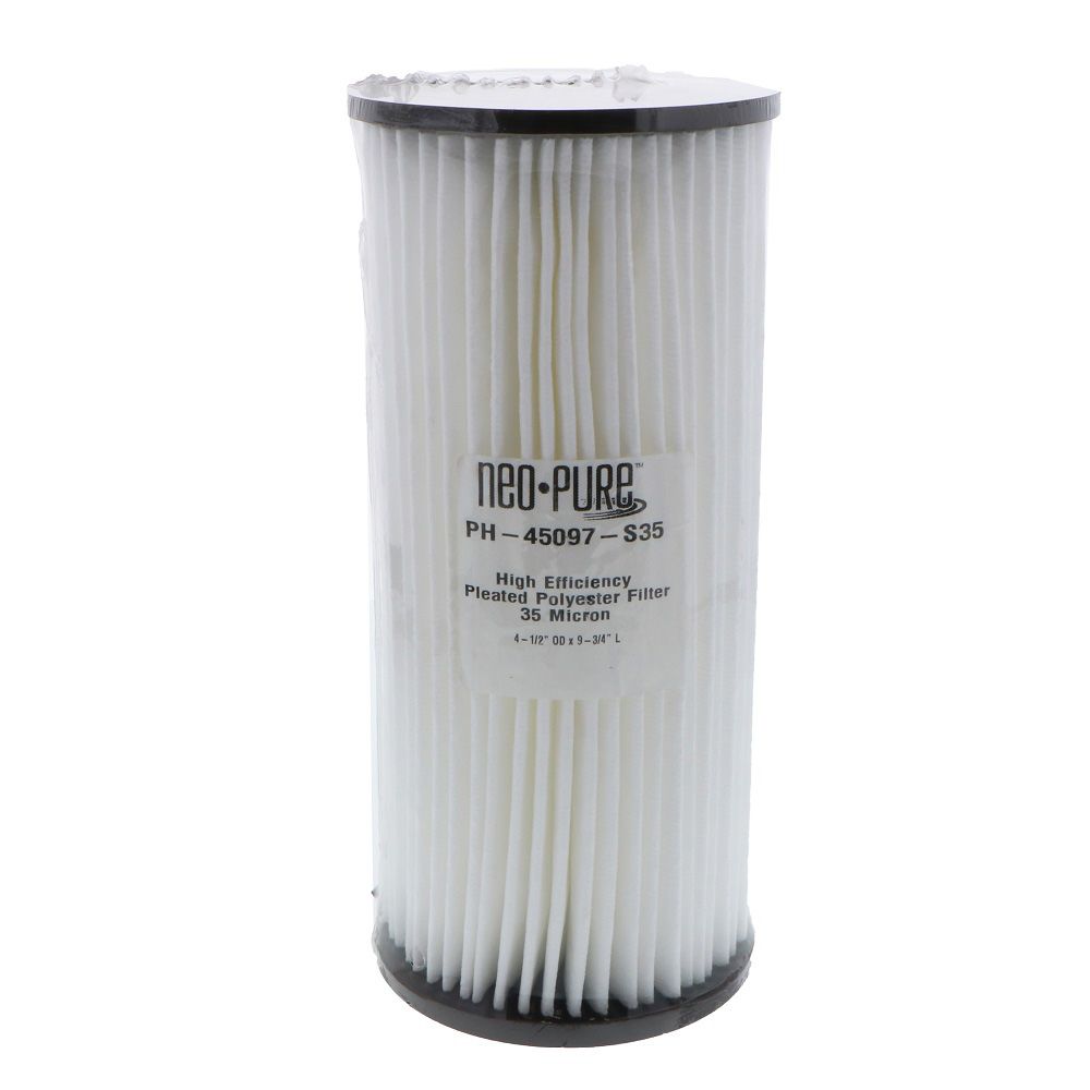 Neo-Pure PH-45097-S35 9-3/4" BB High Efficiency Pleated Filter 0.35 micron