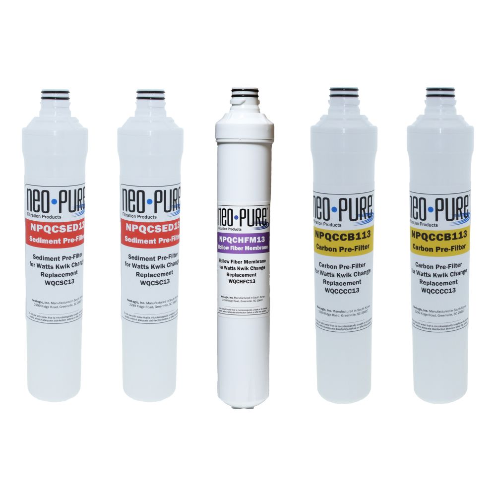 Neo-Pure Kwik Change Hollow Fiber Filter Replacement Kit for Watts WQCFU-T-13