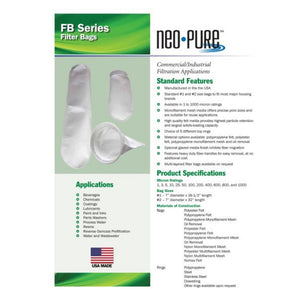 Neo-Pure FB Series #2 Nylon Monofilament Bag Filter Poly Ring 800 Micron