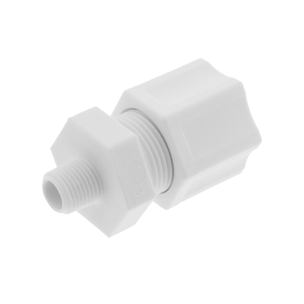 JACO 10-8-2-P-PG Polypropylene Male Connector 1/2 OD Tube x 1/8 MPT