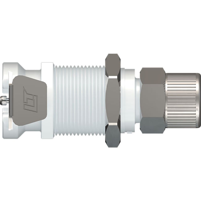 LinkTech 40AC Series Panel Mt. Female, Valved, 3/8" PTF, Natural Acetal, Buna N