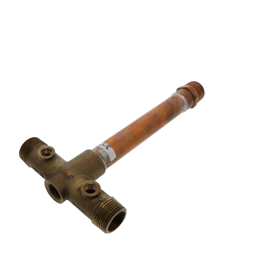 Brass Tank Cross 1" x 3/4" x 10" w/ 1 Tap